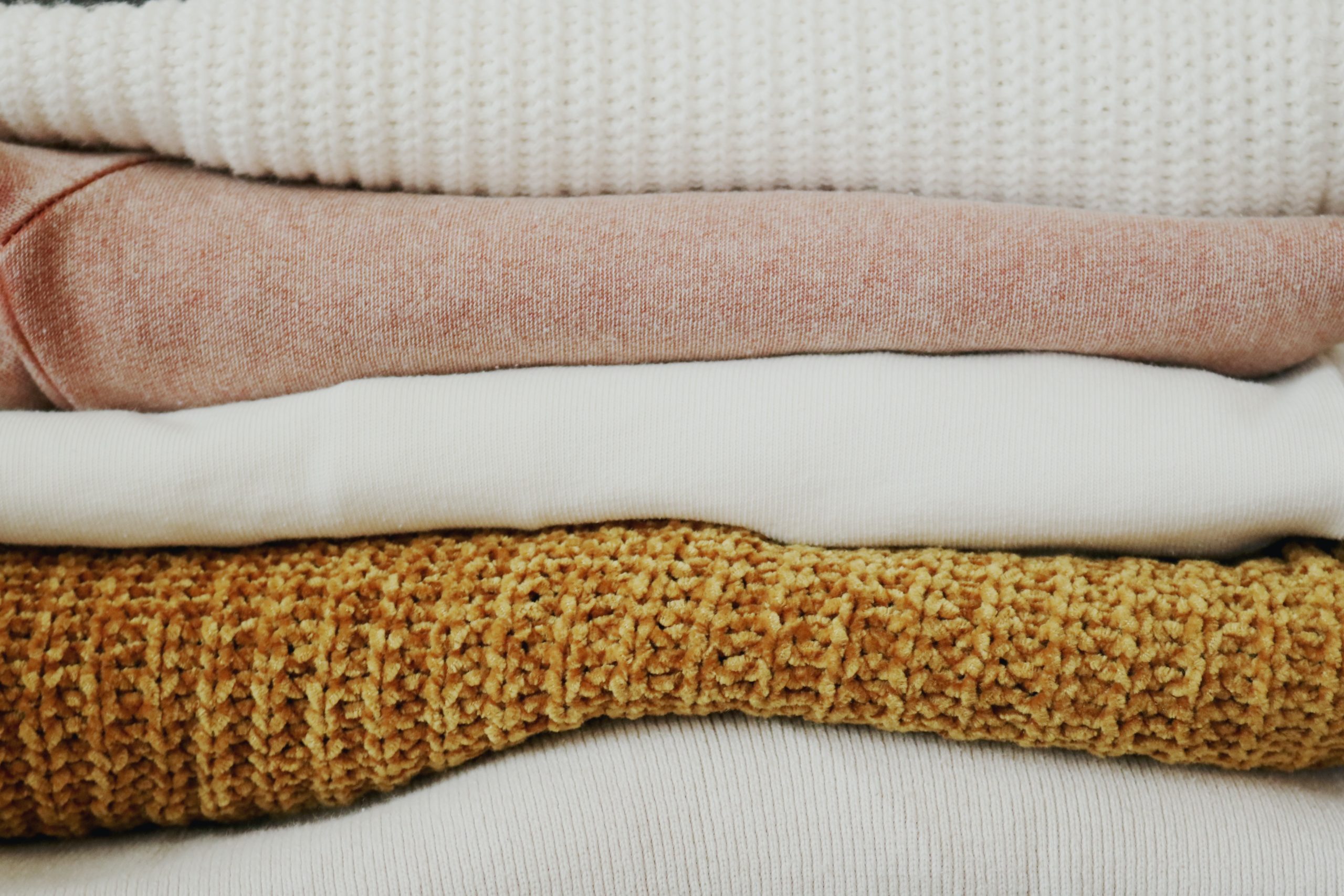 A stack of folded clothes